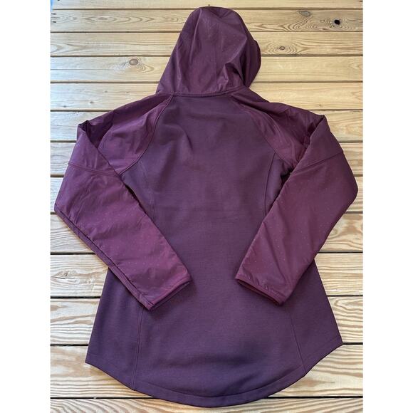 The North Face Hooded Jacket Polka Dot Size Medium Women’s Maroon Full Zip - Picture 2 of 8